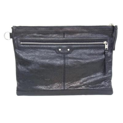 クラッチバッグ BALENCIAGA CLUTCH BAG (716351210IX 1000) BALENCIAGA Authentic Clutch Bag Men's size 36cm Leather