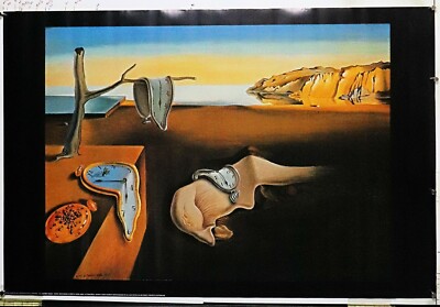Salvador Dali les montres rolles 24.25'' X 36.50'' rare vintage poster NOS (b710)