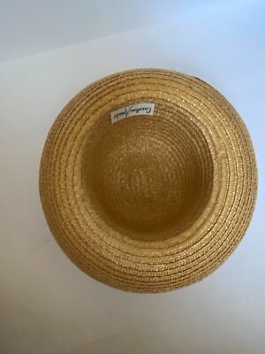 Carolina Amato Straw Hat One Size Vintage Carolina Amato Straw Hat Round Wide Brim Spring  main image 3