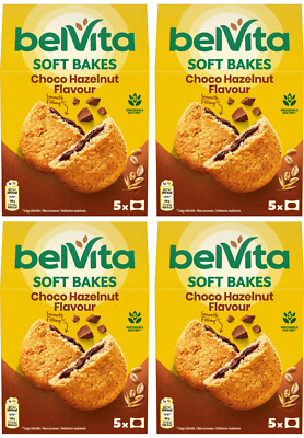 4 BELVITA SOFT BAKES Choco Hazelnut Wholegrain Breakfast Cookies 250g 8.8oz