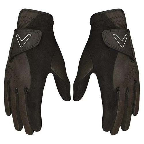 Callaway Opti Grip Mens Cadet Medium Rain Golf Gloves Pair Black New in