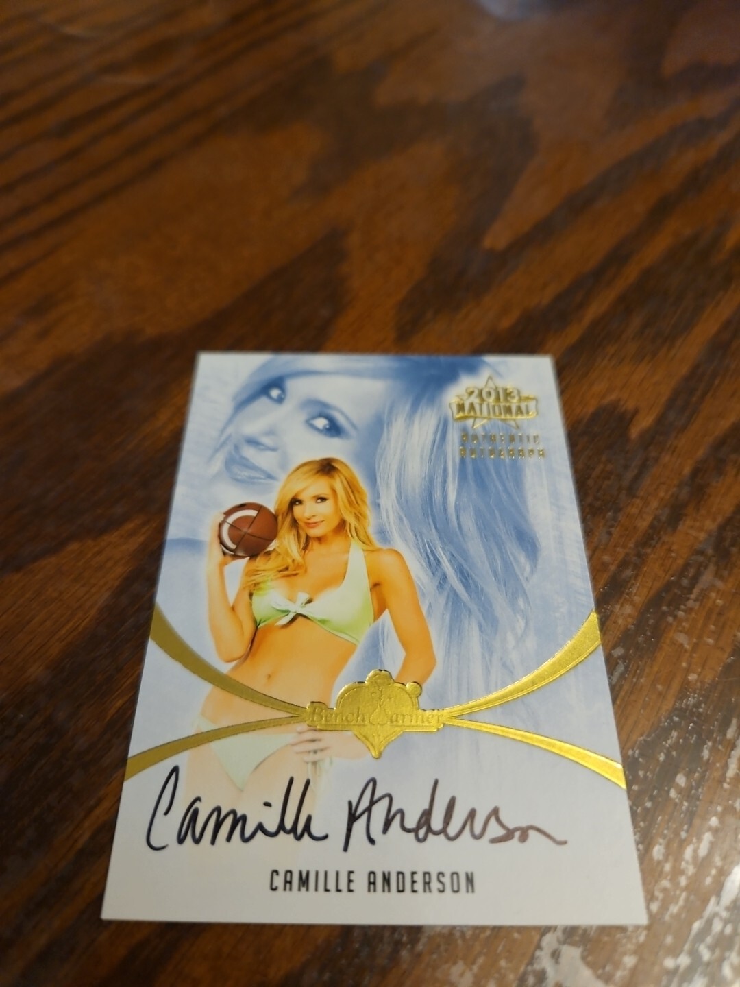 Benchwarmer 2013 Camille Anderson National Autograph Gold Foil Card Auto Playboy