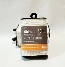 1/8" Koch Polyester Cord / Rope Diamond Braid 48ft 15m - 3 Pack