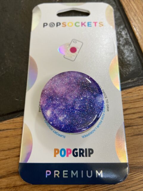 PopSockets Phone Grip Glitter purple Nebula PopGrip PopSocket With Swappable Top