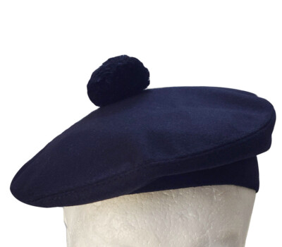 Tam O Shanter Hat, Grey Tam Hat, Blue Tam, Scottish Hat, Black