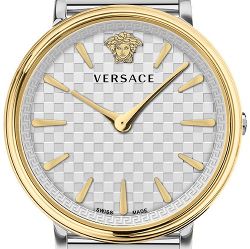 Versace VE8104922 V-Circle Lady weiss silber gold Edelstahl Damen Uhr NEU - Bild 2 von 8