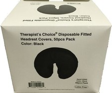   Disposable Fitted Face Rest Covers Color Black 50 pcs per box