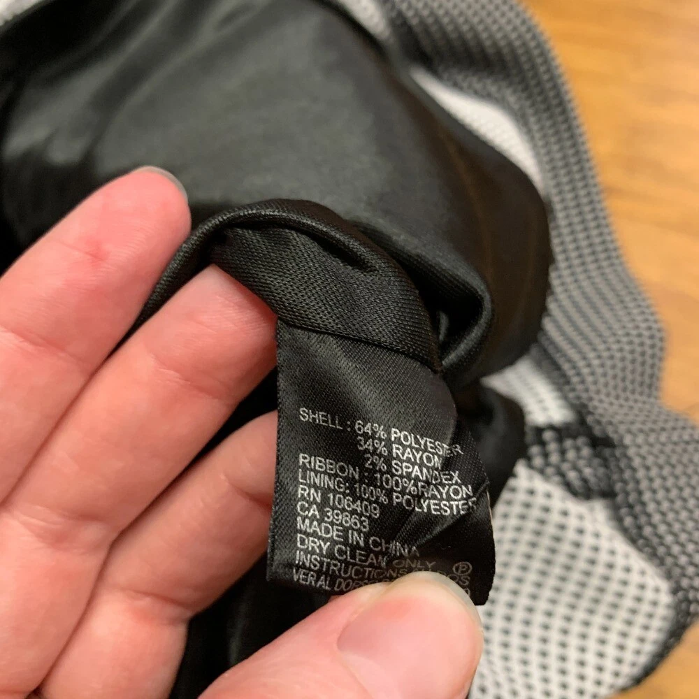 VETEMENTS Abito tubino Tahari Arthur S. Levine donna 4 nero bianco senza maniche lavoro carriera