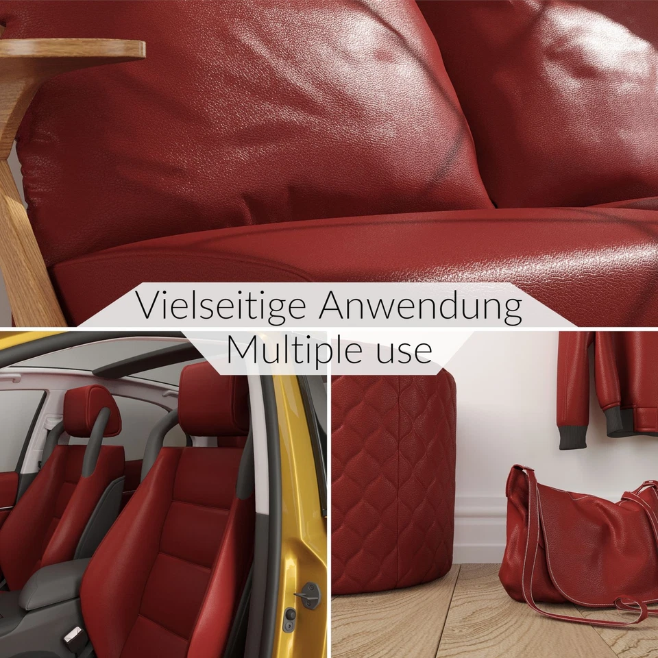 Kunstleder Meterware Bezugsleder Polsterstoff Lederimitat Nappaleder Leder ANRO - Bild 3 von 4