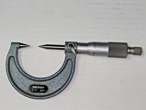 0 to 1 inch MITUTOYO tapered anvil micrometer