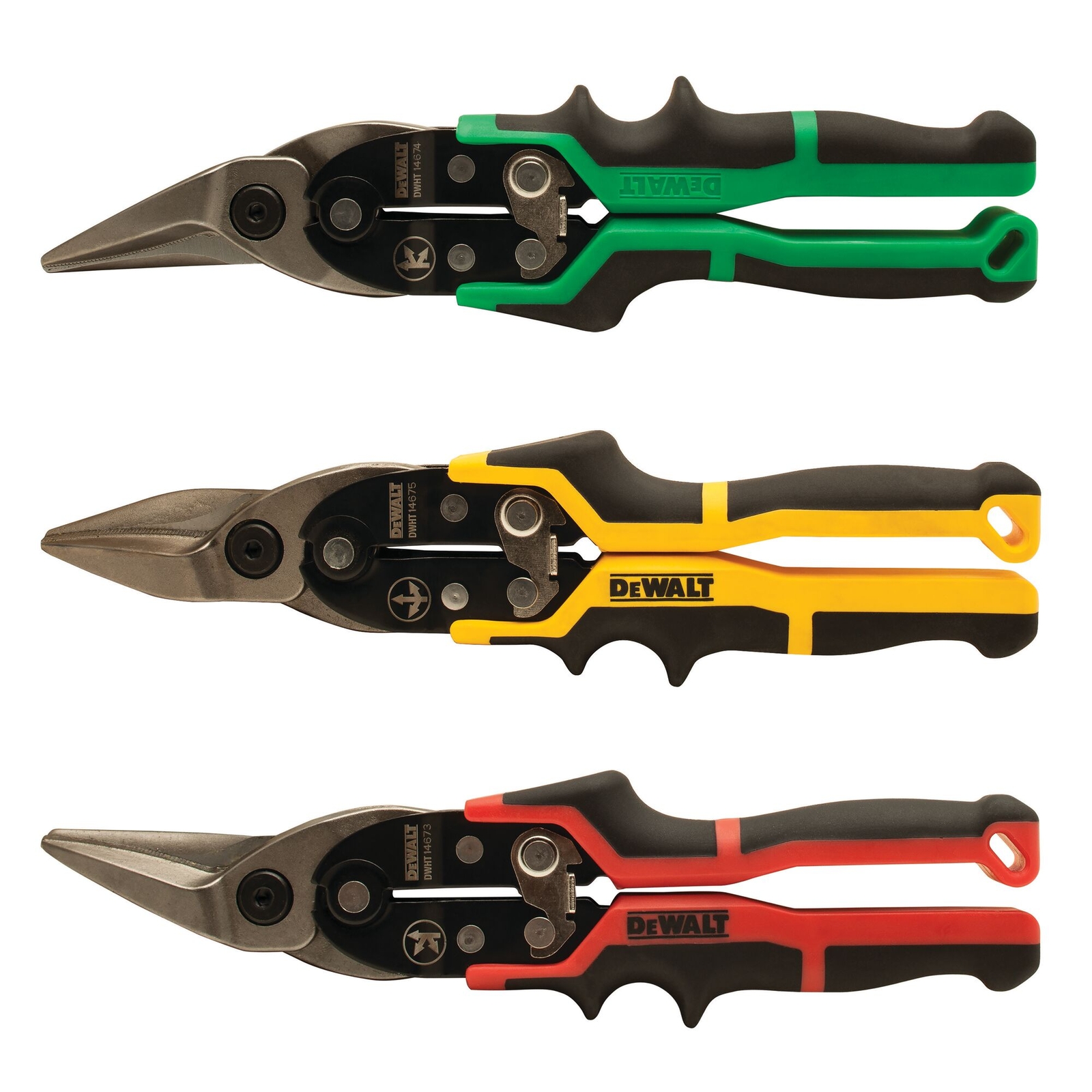 DWHT14676-0 Set Di 3 Forbici Corta Rientranze Ergo. Taglio Dritto, Lato E Destro