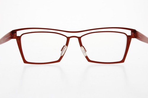 THEO ENGETSU 431 ORANGE BROWN TITANIUM EYEGLASSES BELGIUM 53/15 MM W/ CASE - Picture 8 of 9