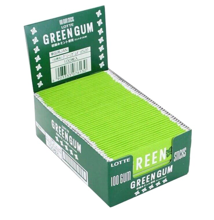 Green gum 100 pieces (for commercial use) 1 box Board gum Mint gum