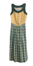 Vintage Beller Salzburg Linen Viscose Dress Maxi Sz. S Austria