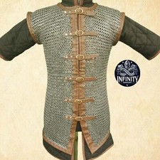 Chainmail Shirt 9 mm Flat riveted with washer Sleeveless Chainmail Shirt Oiled