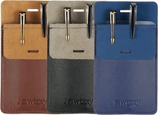 Pocket Protector 3 Pcs Leather Pocket Pen Holder Organizer Pouch for Shirts