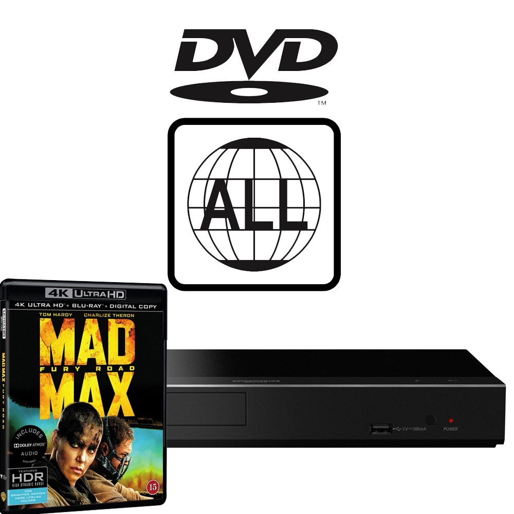 Panasonic Blu-ray Player DP-UB450 MultiRegion for DVD 4K & Mad Max Fury Road UHD Panasonic Blu-ray Player DP-UB450 MultiRegion for DVD 4K & Mad Max Fury Road UHD