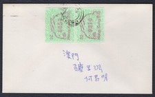 HONG KONG 1988, New Year of Rabbit, Cover run to Macau, Machine Labels, Mi ATM 2