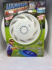 LED Music Flying Disc Wireless Speaker Waterproof White Bluetooth Frisbee White