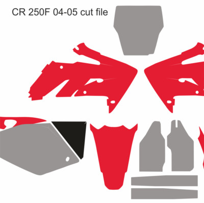 Motocross MX vector template CR 250F 04-05 cut design file