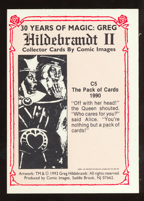 Alice in Wonderland Magic Card 1993 Greg Hildebrandt II Comic