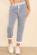 Womens Floral Print Turn Up Summer Bottoms Trousers Ladies Italian Joggers Pants