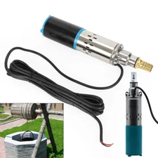 12V DC Solar Submersible Pump Deep Well Water Pump 180W Stainless Steel 1500L/H