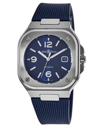 \u0026 Ross BR 05 (40 MM) Steel Blue Dial 