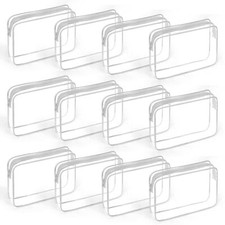 12 PCS Clear Toiletry Bag for Women Men Transparent Cosmetic Bag for Travel M...
