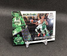 2021-22 Mosaic Giannis Antetokounmpo /25 MONTAGE WHITE PRIZM COLOR MATCH SSP #10