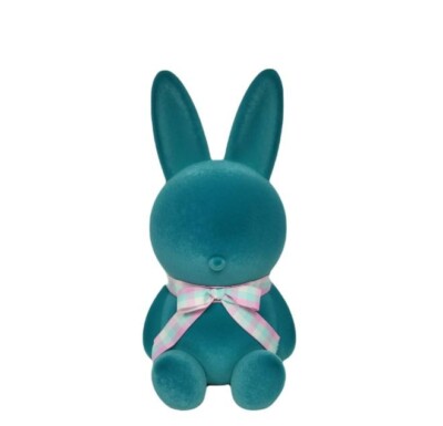 Way to Celebrate Green Flocked Bunny Easter Decor 16'' (NEW WITH TAG)