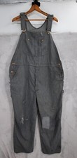 Vintage Distressed Sears Toughskins Railroad Stripe Overalls 42 X 30 As Is