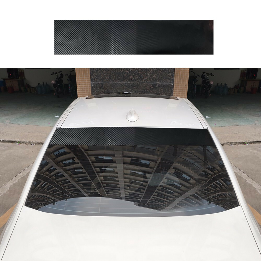 3D Carbon Fiber Look Sun Strip Accessory Car Van Windscreen Sunstrip 140 X 21CM