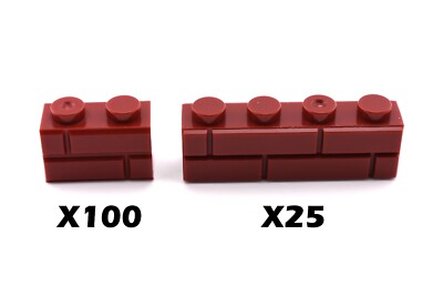 #ad #ad TCM BRICKS Dark Red Masonry Brick Profile Pack X125 Compatible Parts Fits 15533 $30.94