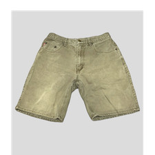 Vintage 90  s Bugle Boy Jeans Men's Cotton Denim Shorts Pockets 750 Green Denim