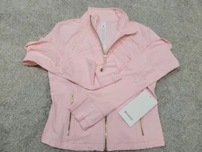 Lululemon Define Cropped Jacket Nulu Size 10 Color Blush Quartz/Gold/Gold