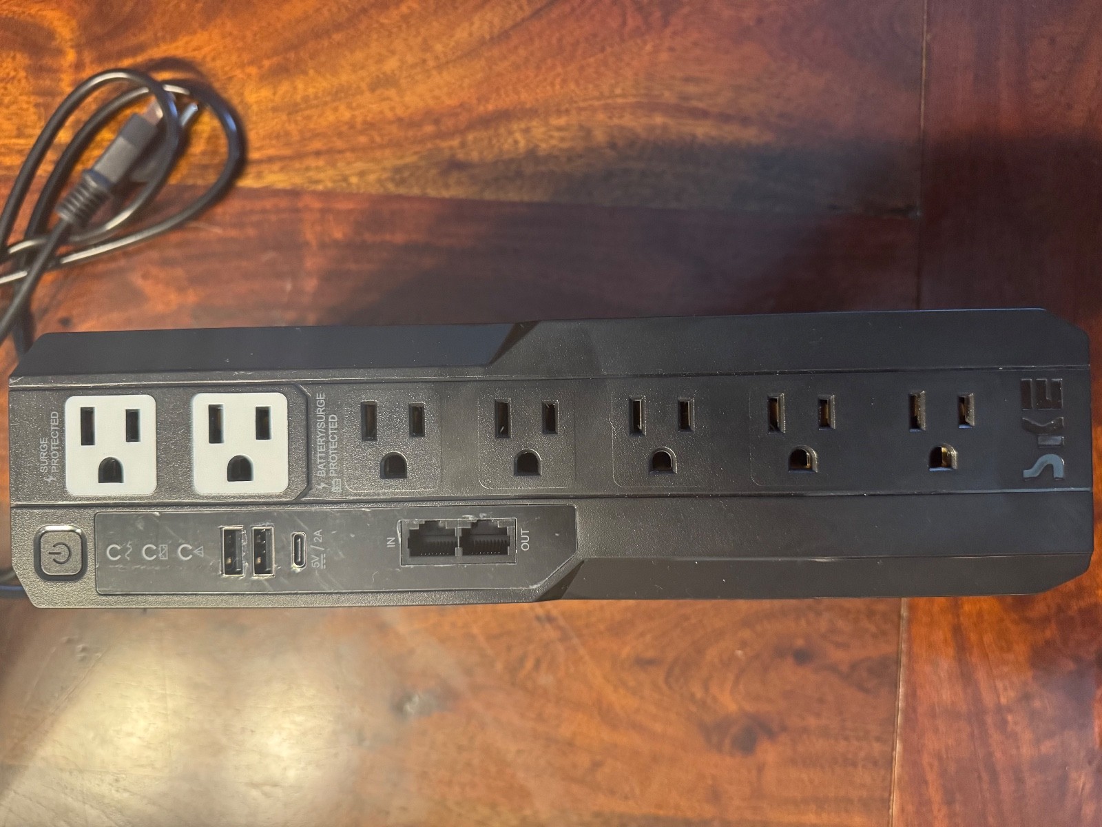 Compact Size 625VA/360W UPS Battery Backup & Surge Protector for Computer, Ro...