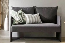Dixon Small Fabric 2 Seater Sofa in a Box Grey Compact Space Saving