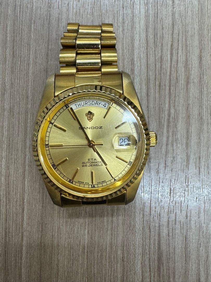 SANDOZ automatic day date back skelton image 2