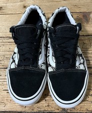 Vans Old School Skulls Black White Glow in the Dark Sneakers Men s Sz 5.5