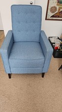 Light Blue Reclining Chair