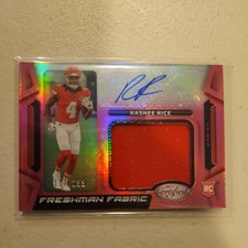 2023 Panini Certified Rashee Rice Freshman Fabric RPA Auto /199 Rookie Card