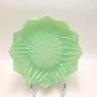 Vintage Anchor Hocking Fire King Jadeite Lotus Leaf and Blossom Plate