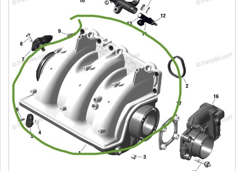 2020-2023 SEADOO GTX GTI WAKE 130 170 AIR INTAKE MANIFOLD 420867954