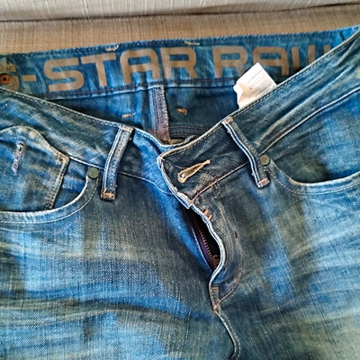G-Star Damen Skinny Jeans Denim Blau W29 L30 mit Reißverschluss RAW Denim