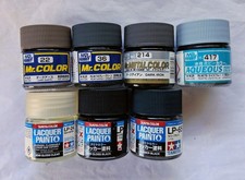 7x Mix Lot Mr. Color, Metal Color, Mr. Hobby, Lacquer Painto For Model Making