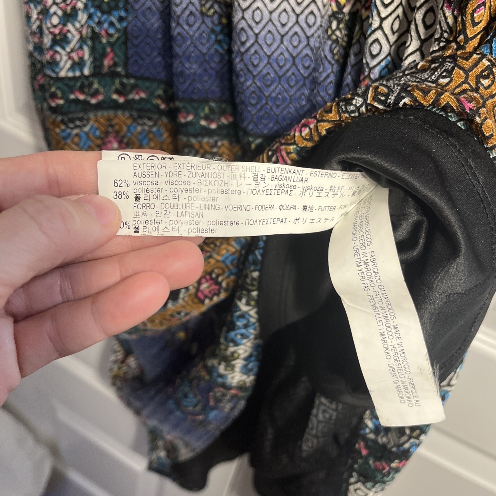 Zara Trafaluc Collection Patchwork Print Midi Dress Size Medium thumbnail 7