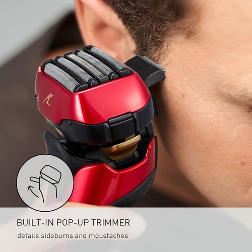 Maquinilla de afeitar eléctrica Panasonic ARC5 para hombre con recortadora emergente seco húmedo 5 hojas ROJA - Imagen 6 de 7