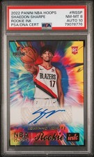 2022 PANINI NBA HOOPS ROOKIE INK #RISSP SHAEDON SHARPE ROOKIE RC PSA 8 AUTO 10