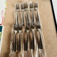 10x Fortessa Lucca Faceted Appetizer Dessert Cake Small Fork New
